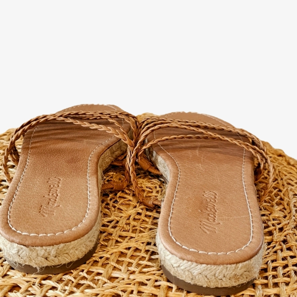 Madewell The Kathryn Espadrille Leather Slide Sandal - Picture 11 of 13